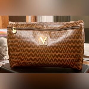 Vintage Mario Valentino Monogram Clutch – Brown/Gold